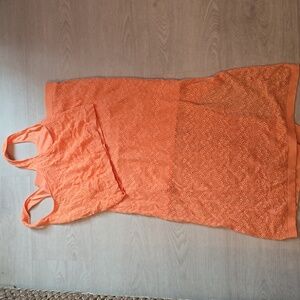 House of Harlow 1960 Peach Coral Apparel Crochet 2 Piece